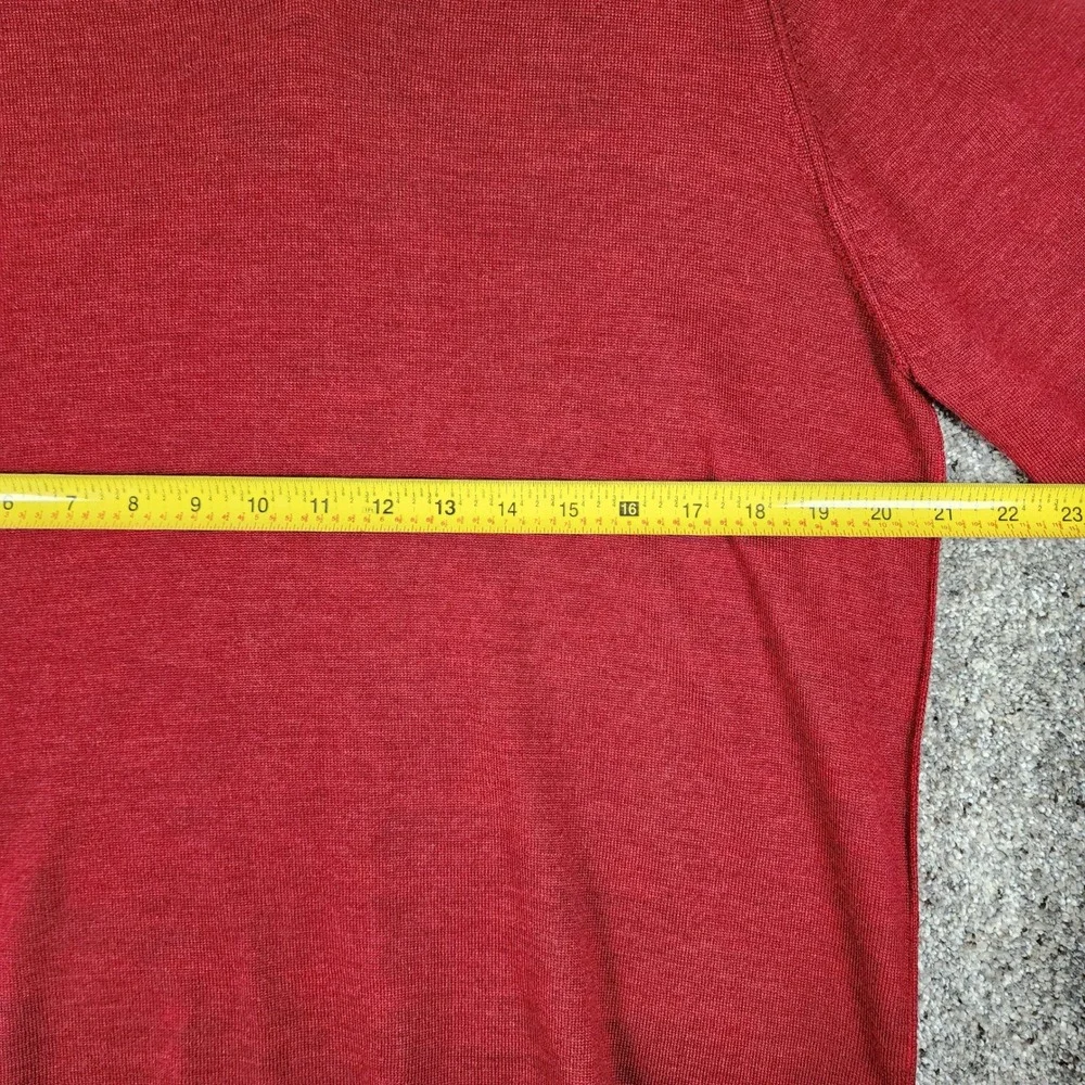 Tommy Bahama Sweater Mens Small V-Neck Extrafine Merino Wool Red Excellent